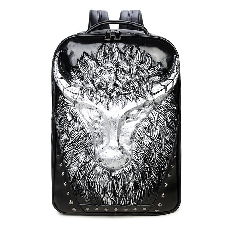 creative 3d cow design backpack, view 4 - MRSLM