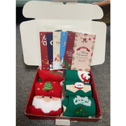 6 pairs Christmas socks gift box with greeting cards, view 2 - MRSLM