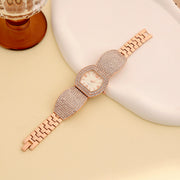 steel belt full diamond ladies quartz watch, view 4 - MRSLM