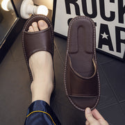unisex cowhide home slippers, view 12 - MRSLM