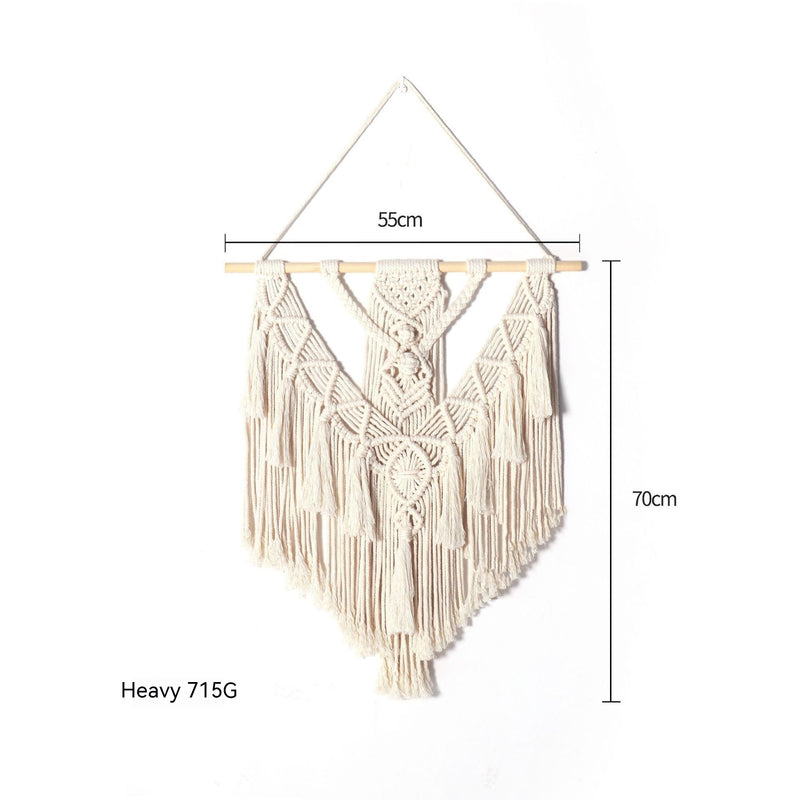 bohemian hand-woven wall tassel, view 6 - MRSLM