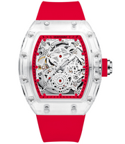 transparent barrel skeleton automatic watch, view 5 - MRSLM