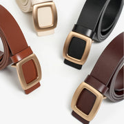 genuine cow leather belt square buckle, view 7 - MRSLM