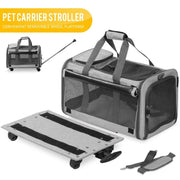 mesh dog carrier with wheels, view 4 - MRSLM