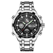 men's steel sports watch with alarm, view 5 - MRSLM