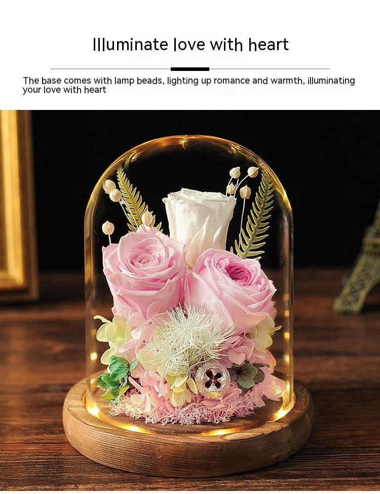 eternal rose under glass cover, view 8 - MRSLM