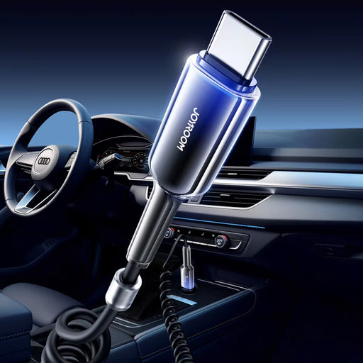 60w usb type c pd spring car charging cable - MRSLM