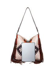 bohemian canvas shoulder bag, view 6 - MRSLM