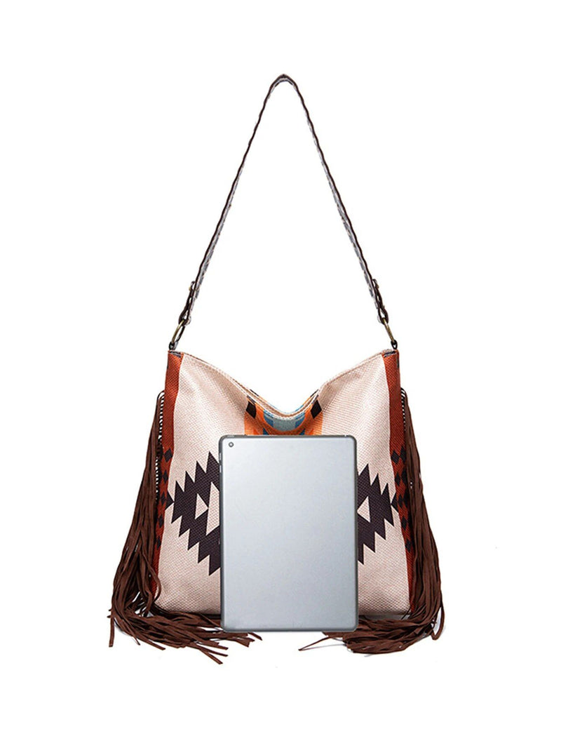 bohemian canvas shoulder bag, view 6 - MRSLM