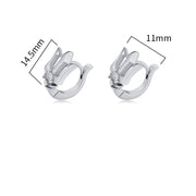 titanium steel trident earrings, view 2 - MRSLM