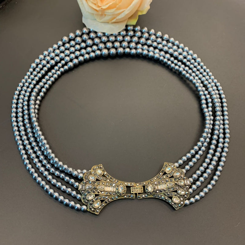 ball bow fashion necklace, view 5 - MRSLM