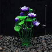 aquarium artificial lotus plant decoration, view 7 - MRSLM