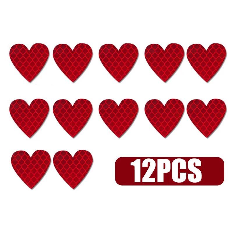 heart-shaped reflective safety decals, view 3 - MRSLM