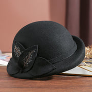 women's retro beret felt hat, view 3 - MRSLM