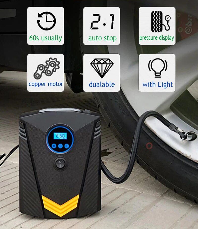 digital car tire inflator, view 8 - MRSLM