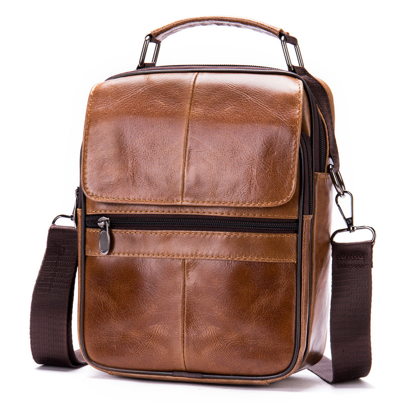 Men's leather satchel, view 7 - MRSLM