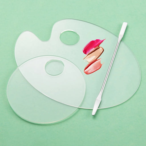acrylic transparent makeup palette with spatula - MRSLM