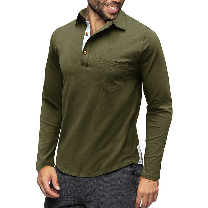 retro lapel long-sleeved top, view 11 - MRSLM