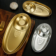 stainless steel bbq seasoning and snack plate, view 6 - MRSLM