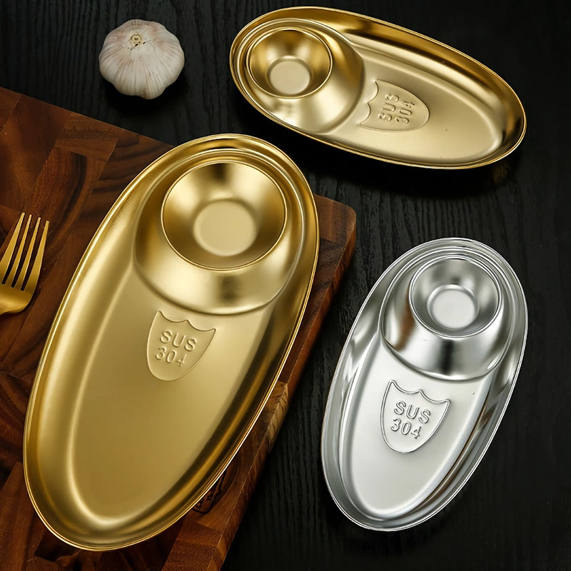 stainless steel bbq seasoning and snack plate, view 6 - MRSLM