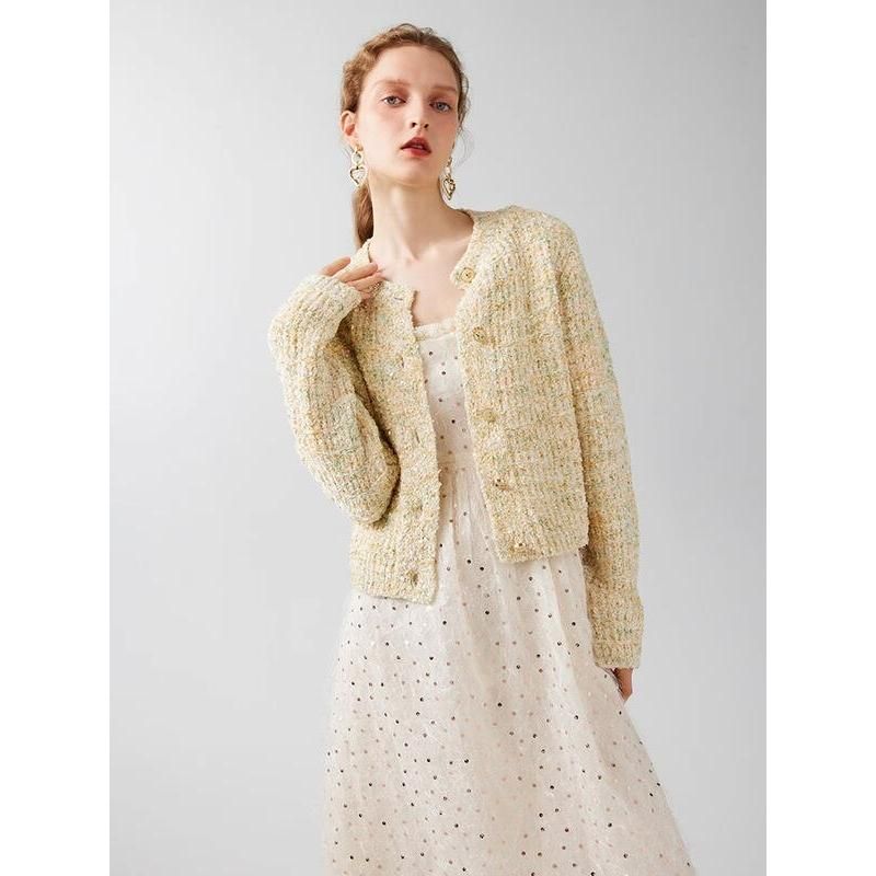 geometric short cardigan, view 3 - MRSLM