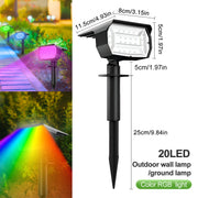 outdoor solar landscape spotlights, view 2 - MRSLM