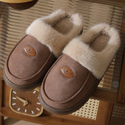 Men's suede plush-lined house slippers, view 4 - MRSLM