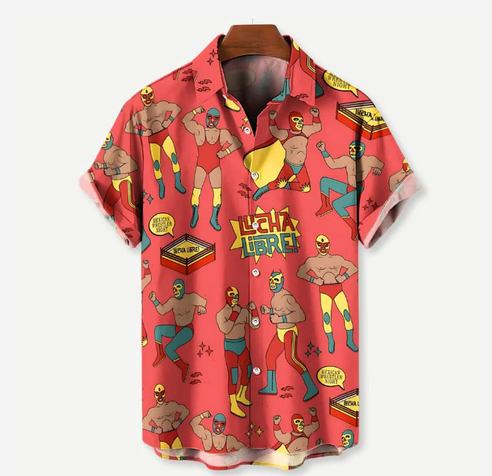 3d digital printing loose short sleeve shirt, view 8 - MRSLM