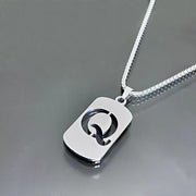 titanium steel letter necklace, view 15 - MRSLM