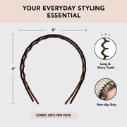 wavy 90s hairbands set of 2, view 9 - MRSLM