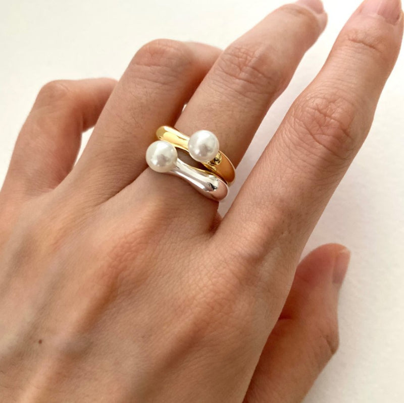 sterling silver geometric gemstone ring, view 5 - MRSLM