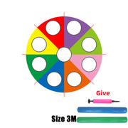 Rainbow umbrella parachute game, view 4 - MRSLM