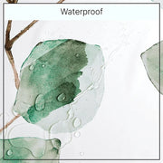 green leaves waterproof shower curtain, view 7 - MRSLM