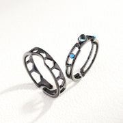 couple sterling silver rings pair, view 3 - MRSLM