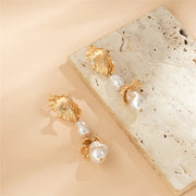 petal flower drop earrings, view 3 - MRSLM