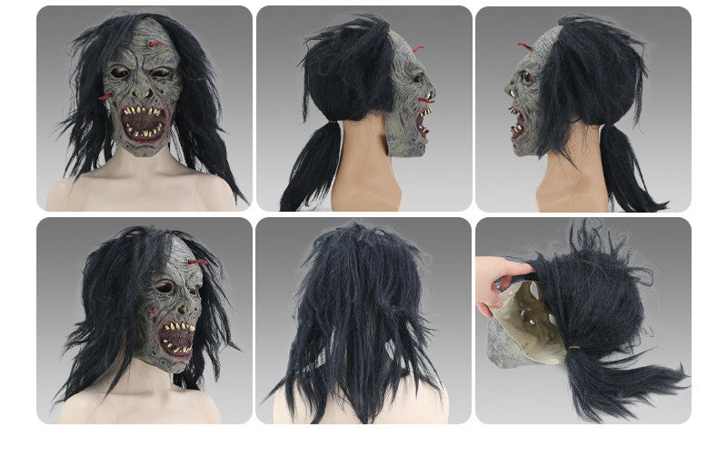 Horror latex headgear mask, view 5 - MRSLM