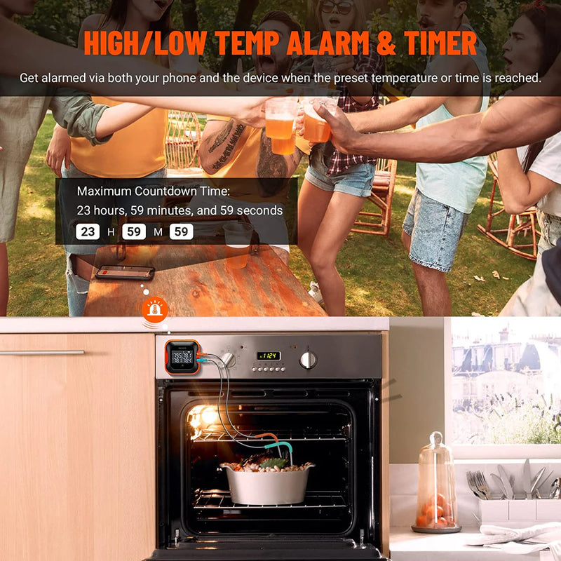 smart BBQ meat thermometer, view 3 - MRSLM