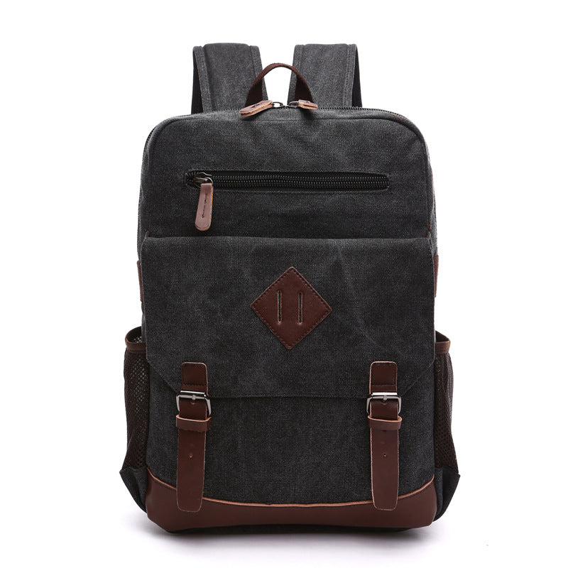 men's canvas laptop backpack, view 2 - MRSLM