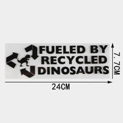 Recycled dinosaurs vinyl car decal, view 6 - MRSLM