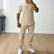 men's polo shirt and trousers set, view 3 - MRSLM