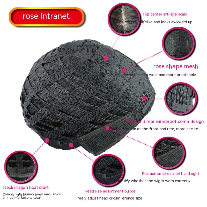 women's short curly wig black, view 4 - MRSLM