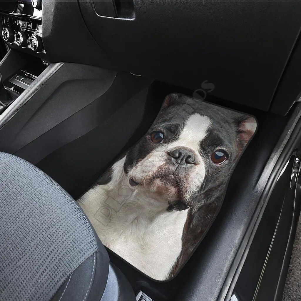 Funny Boston Terrier 3D Car Floor Mats