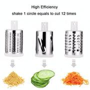 vegetable slicer shredder with 3 stainless steel blades, view 7 - MRSLM