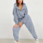 women's hooded zip top and trousers set - MRSLM