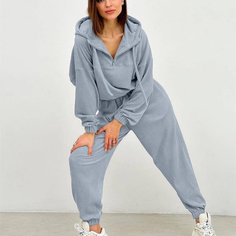 women's hooded zip top and trousers set - MRSLM