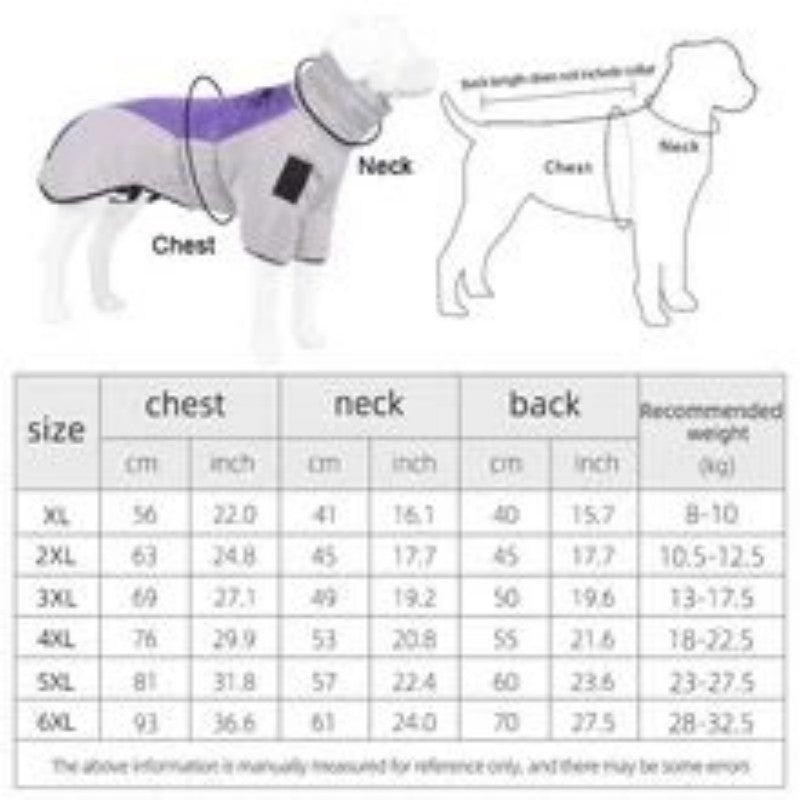 Waterproof reflective winter dog jacket, view 7 - MRSLM