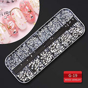 Nail pearl rivet shell jewelry set, view 10 - MRSLM