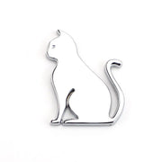 3d metal cat car sticker, view 2 - MRSLM