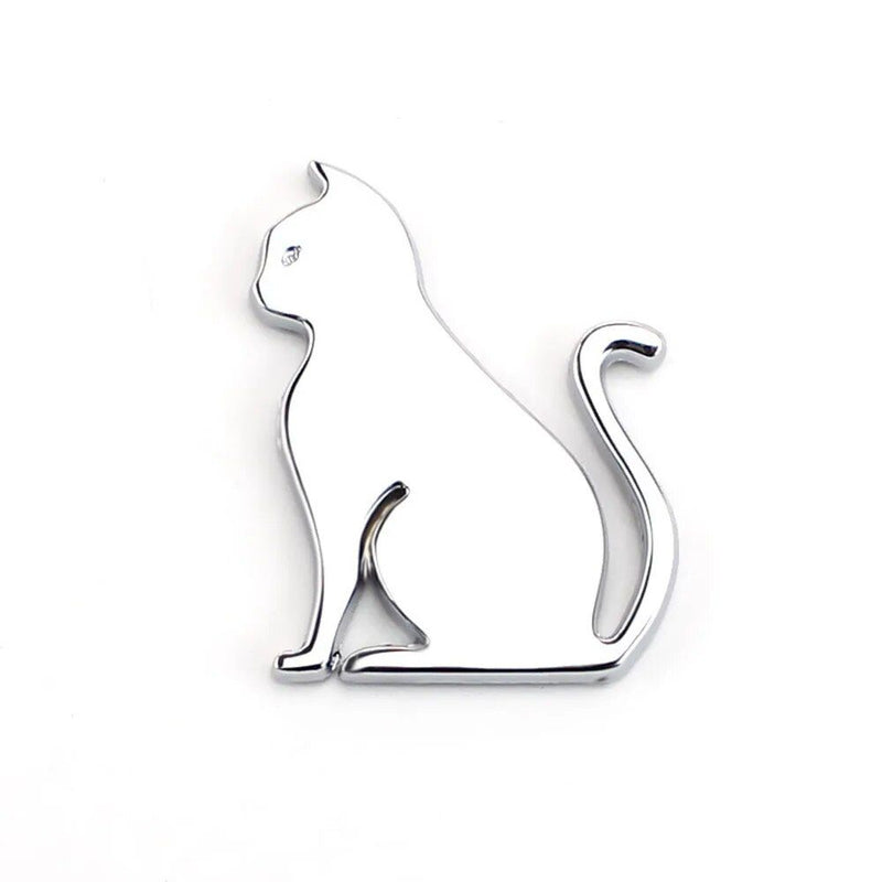 3d metal cat car sticker, view 2 - MRSLM