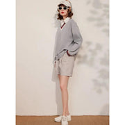 women's loose pullover sweatshirt, view 7 - MRSLM